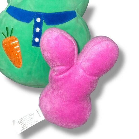 Peeps Plush Bunny Rabbit Easter Baby Nerd Carrot Green Orange Pink Lot of 2 12" - Picture 12 of 14